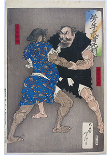 Nomi no Sukune Wrestling by Tsukioka Yoshitoshi